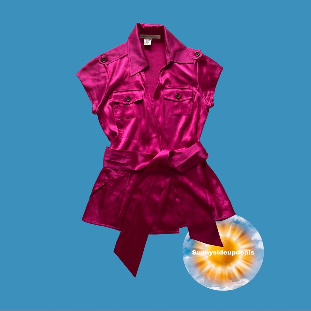 Diane von Furstenberg silk wrap top